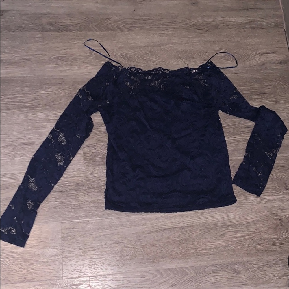 Navy blue crop top